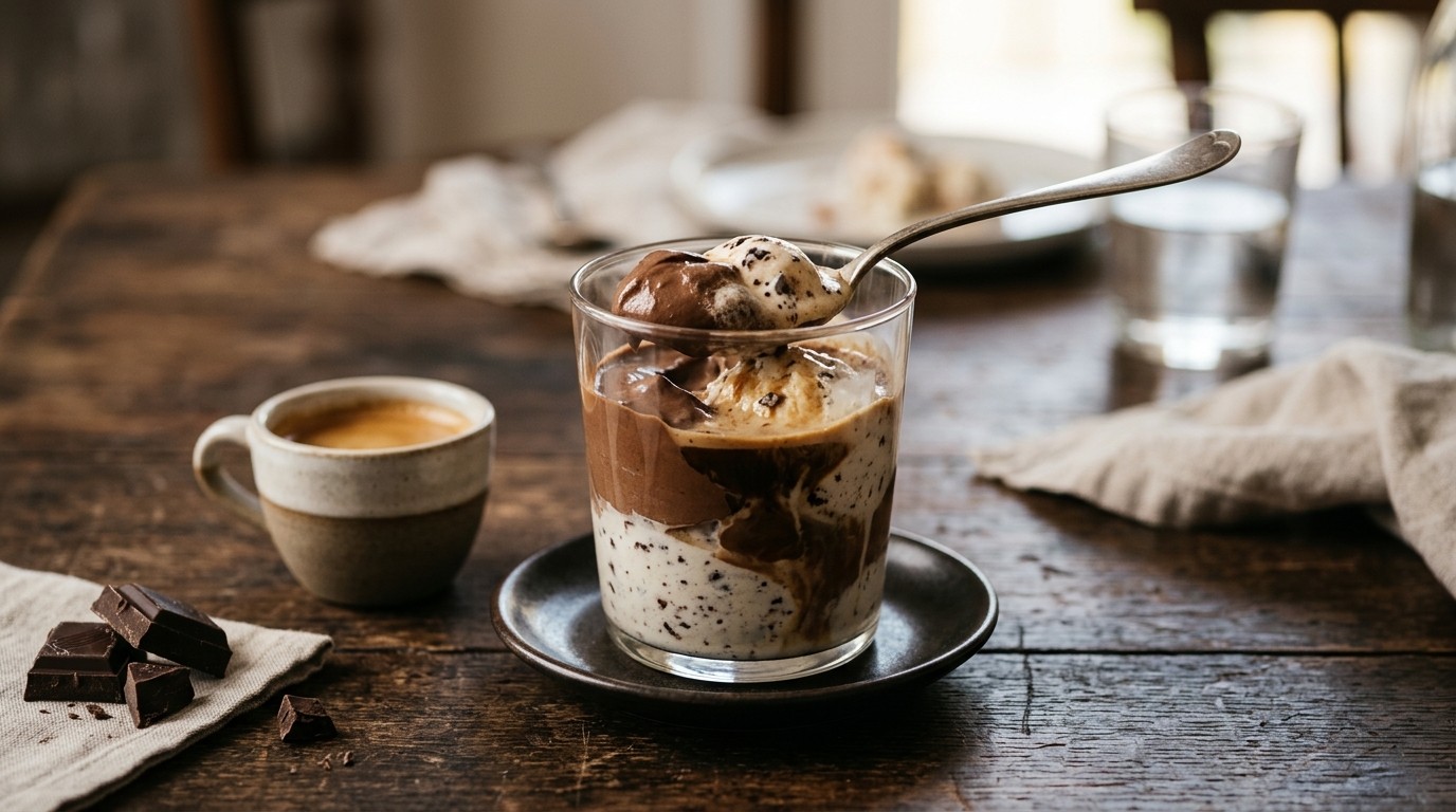 Chocoladeroom met ijs en Espresso