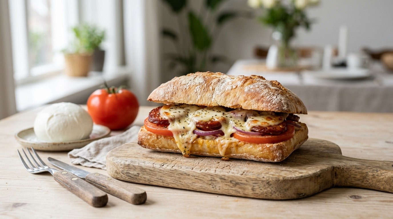 Ciabattina Chorizo en Mozzarella