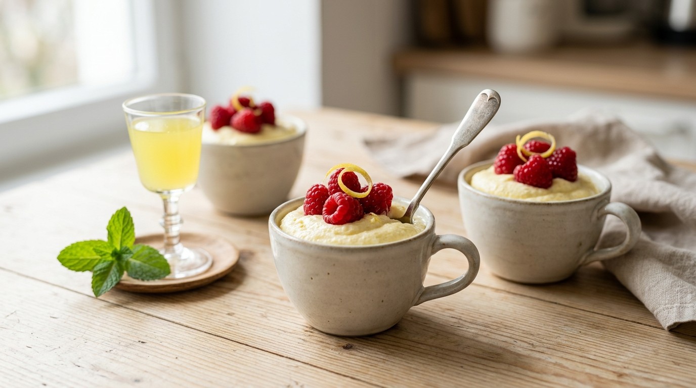 Citroen Kwarkmousse met Frambozen recept Citroen Kwarkmousse met Frambozen recept