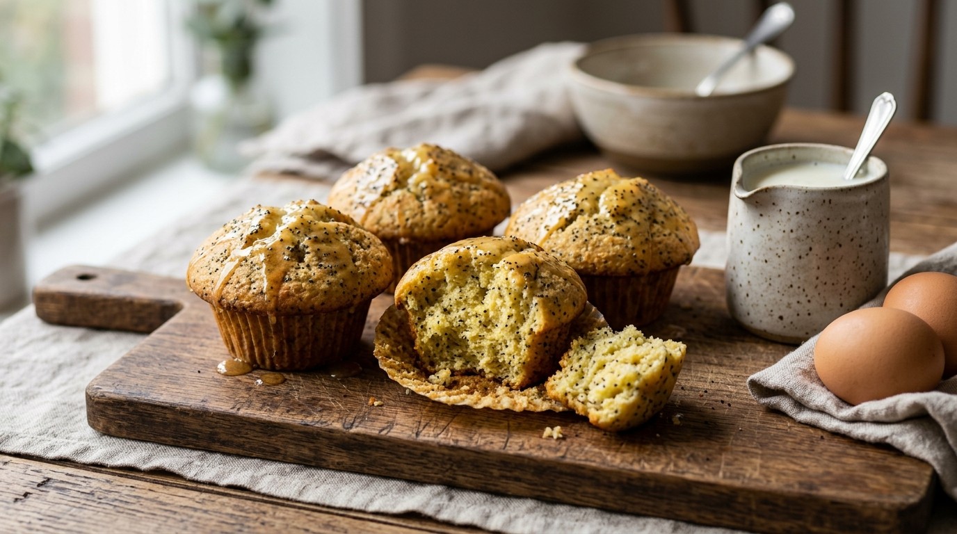 Citroenmuffins met Honing en Maanzaad recept Citroenmuffins met Honing en Maanzaad recept