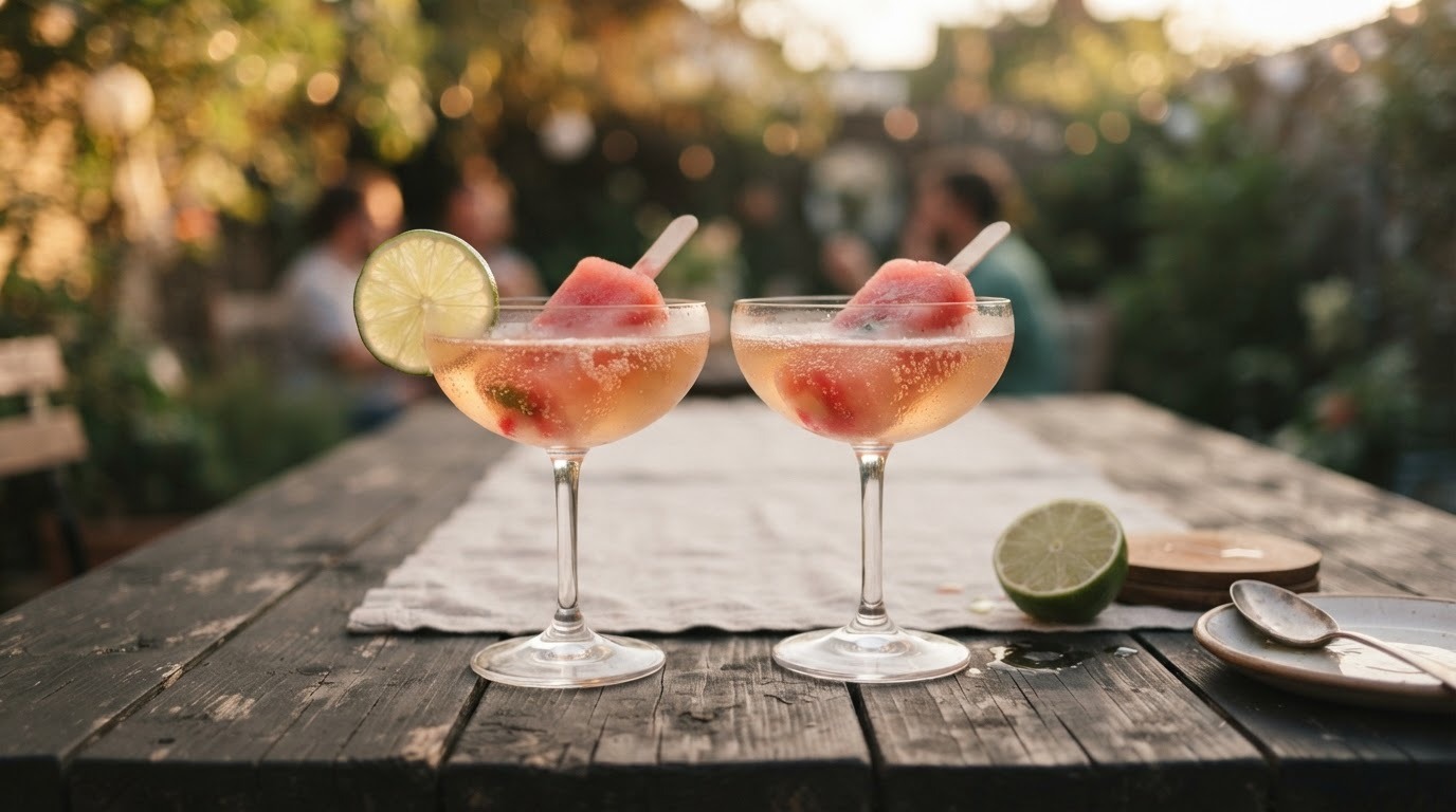 Cocktails met Watermeloenijsjes