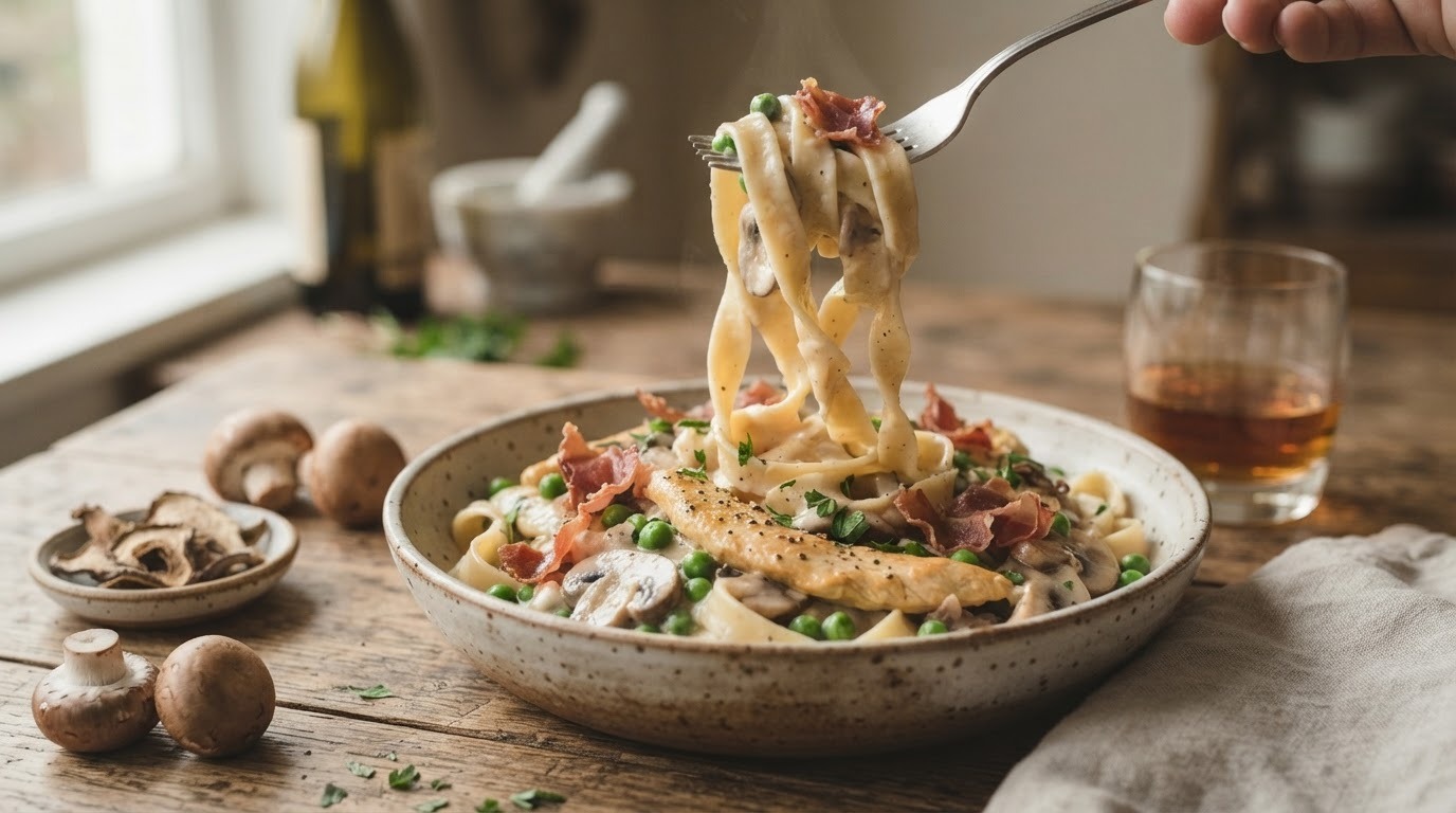Cognac Kipfettuccine