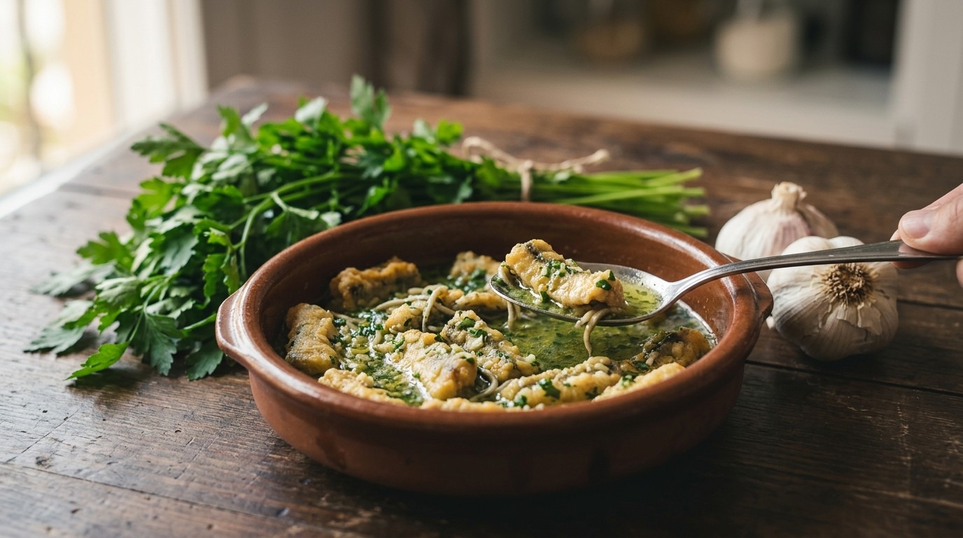 Congrio en Salsa Verde: Paling in Peterseliesaus