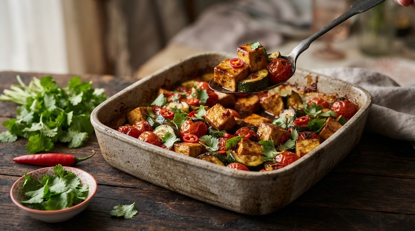 Courgette-ovenschotel met Tofu