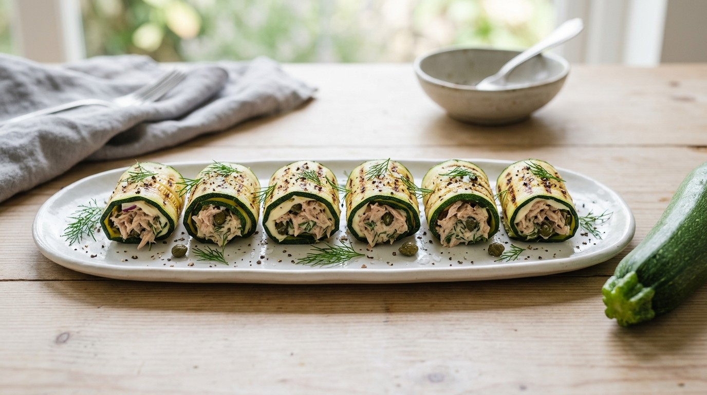Courgetterolletejs met Tonijn
