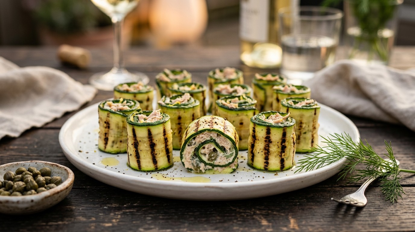 Courgetterolletjes met Tonijn recept Courgetterolletjes met Tonijn recept
