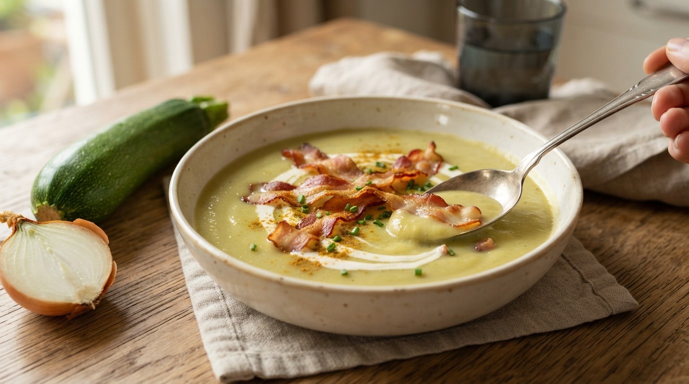Courgettesoep met Katenspek
