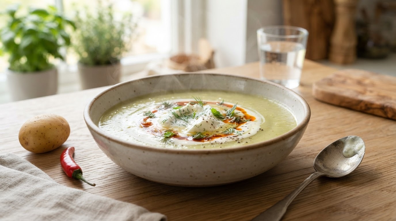 Courgettesoep met Zachte Kruidenkaas