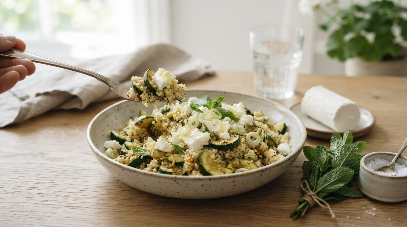 Couscous met Courgettes en Geitenkaas