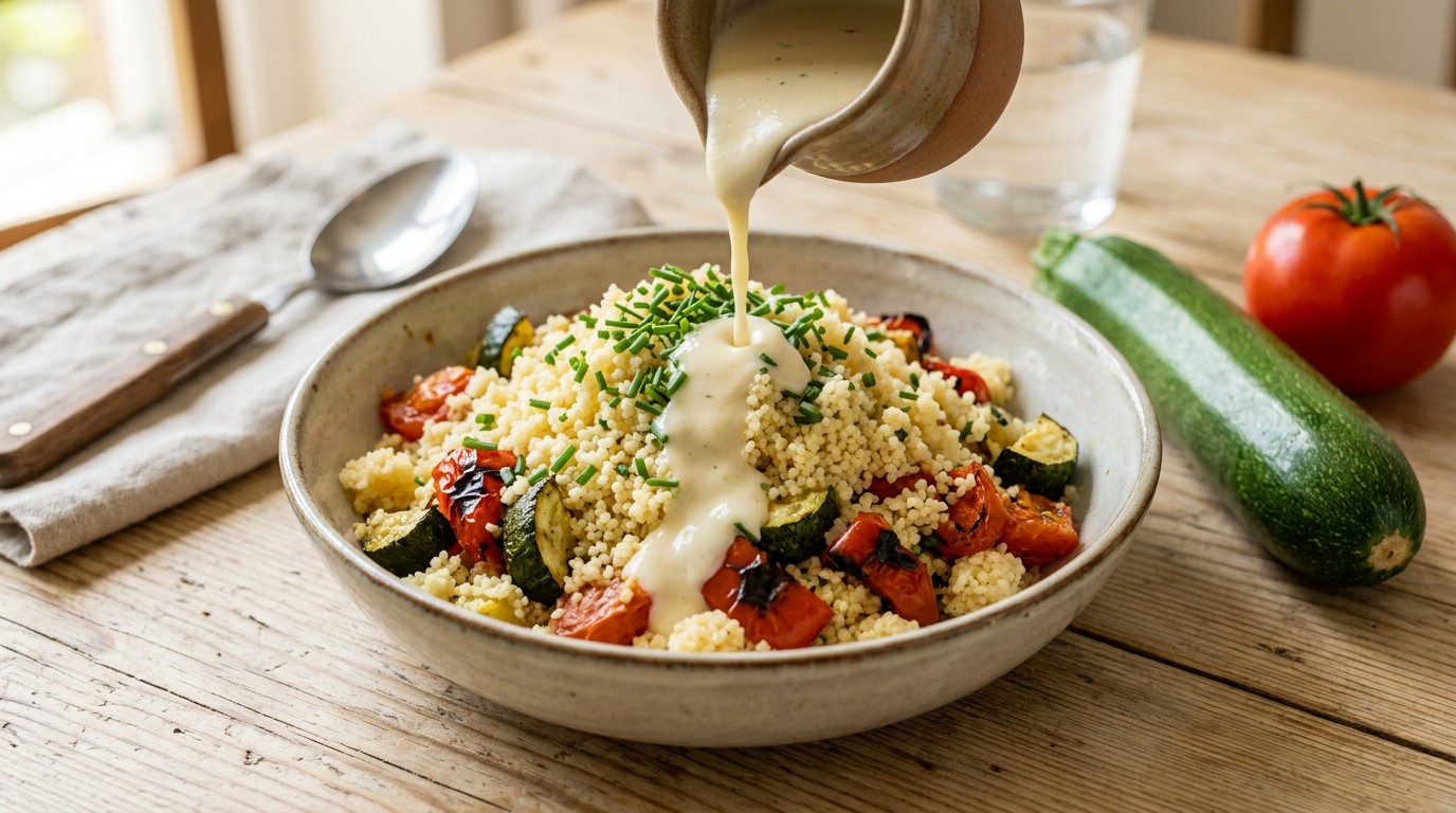 Couscous met Slanke Kaassaus recept Couscous met Slanke Kaassaus recept