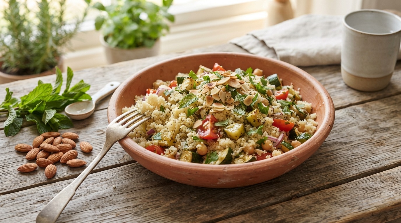 Couscous Salade met Courgette en Tomaat