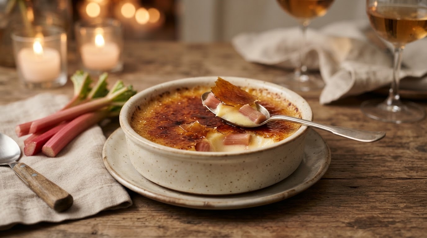 Crème Brûlée met Rabarber
