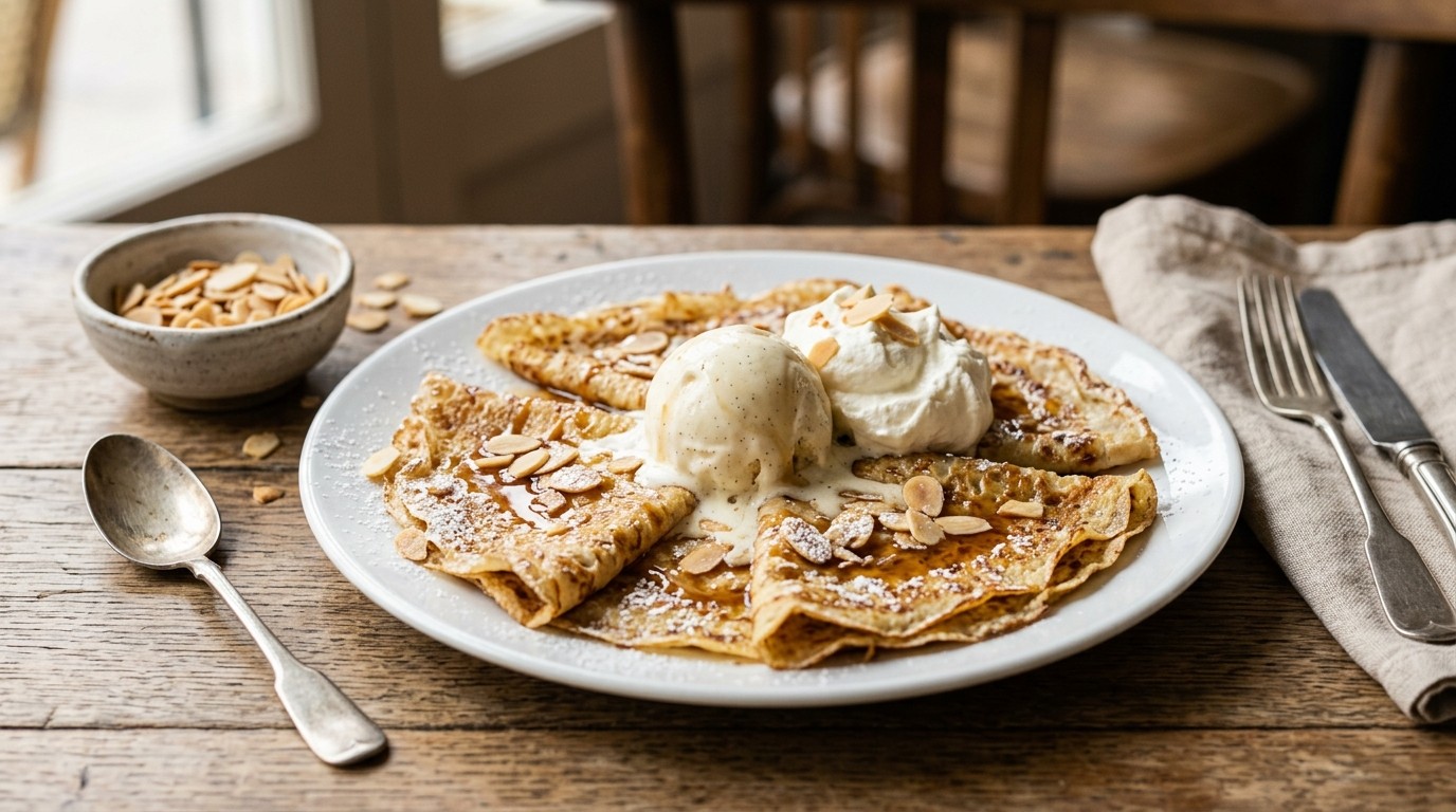 Crepes met ijs
