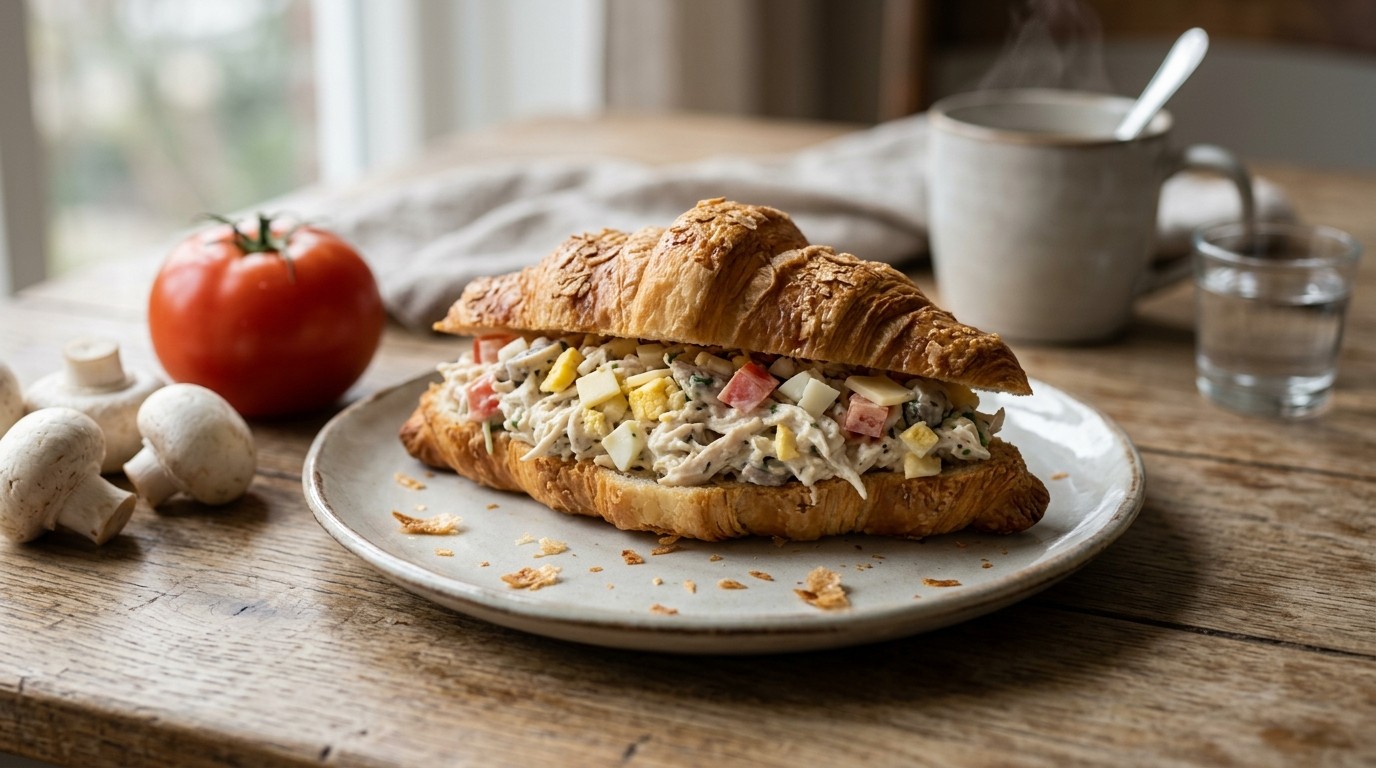 Croissant met Kipsalade