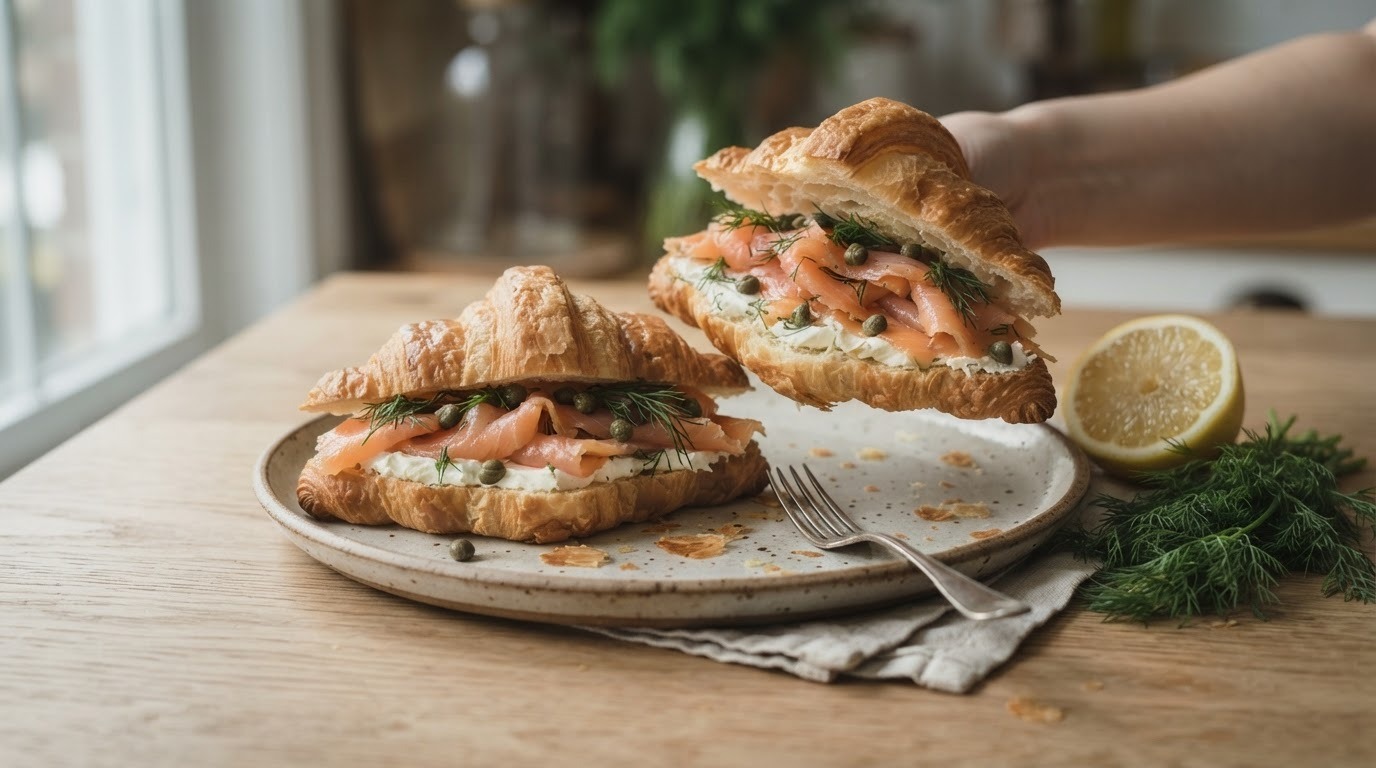 Croissants met Gerookte Zalm