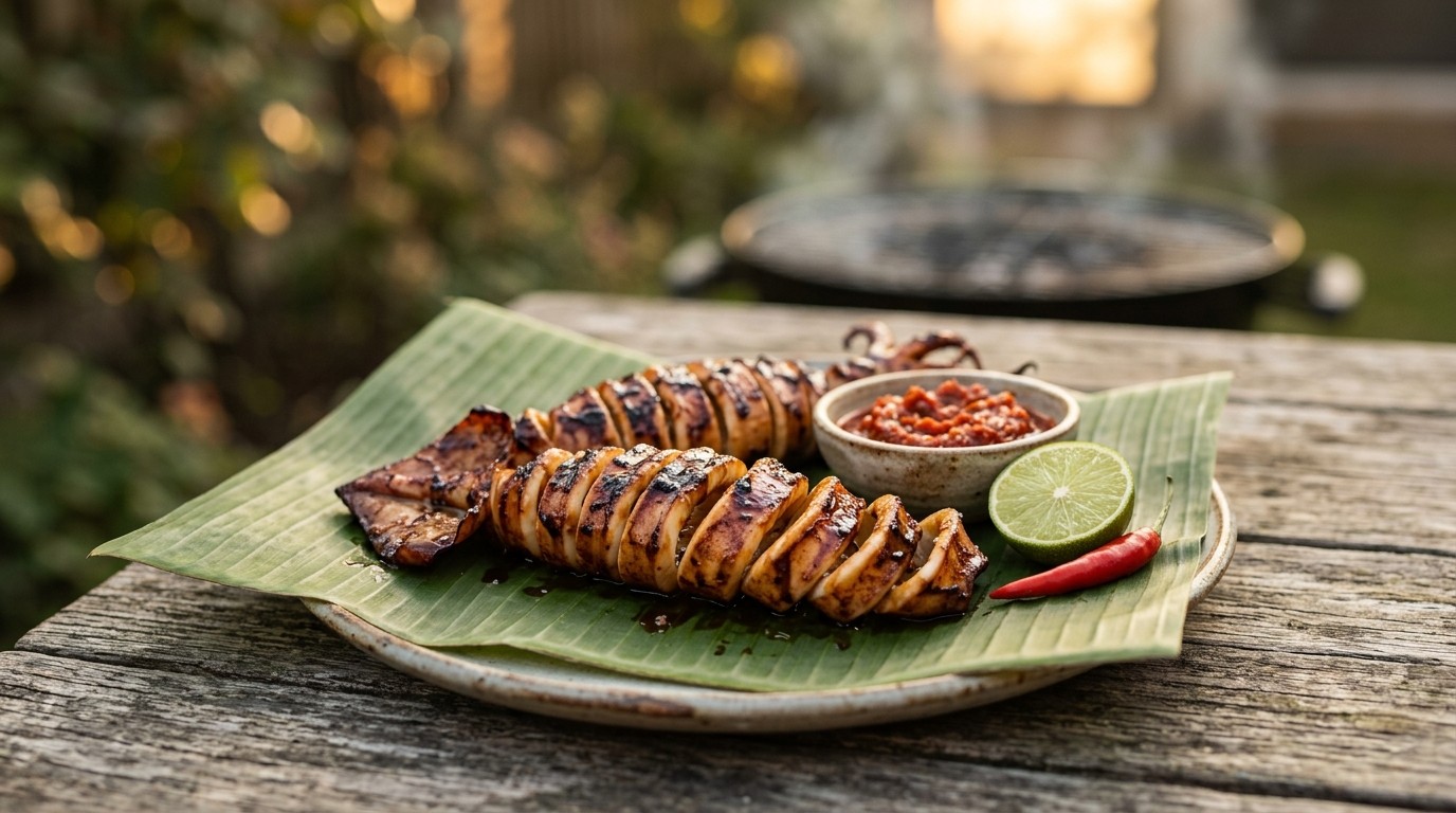 Cumi Bakar Ketjap (gegrilde Inktvis) recept Cumi Bakar Ketjap (gegrilde Inktvis) recept