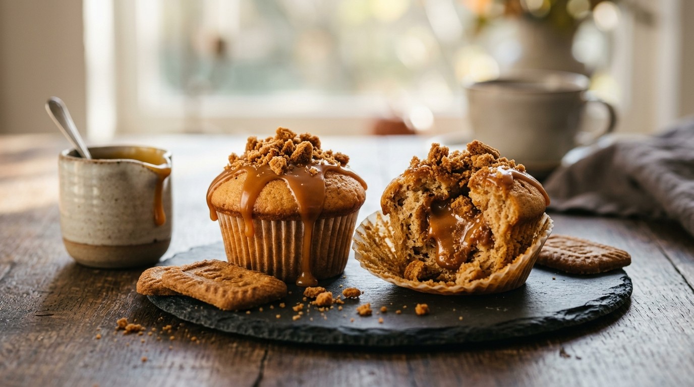 Cupcakes met Karamel en Bastognekoekjes