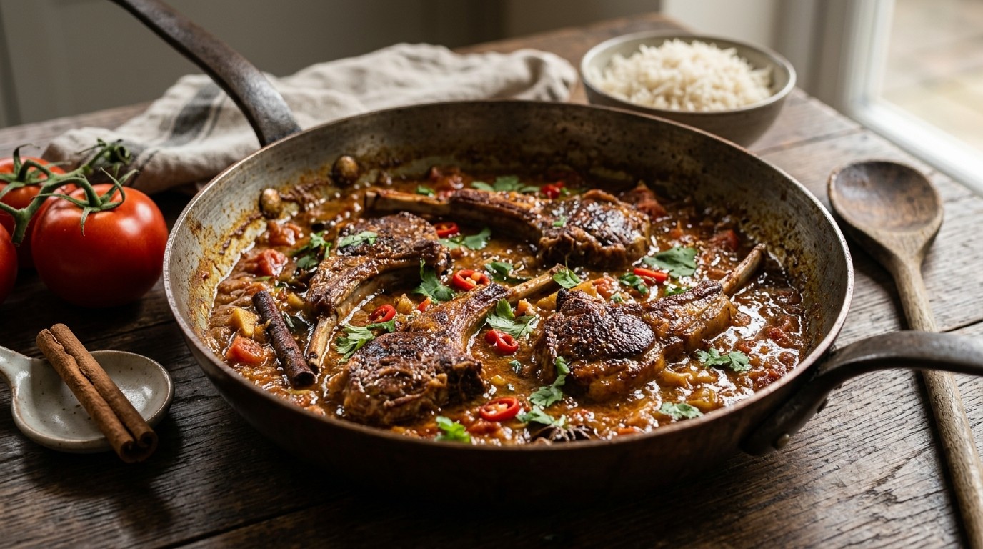 Curry met Lamskoteletjes