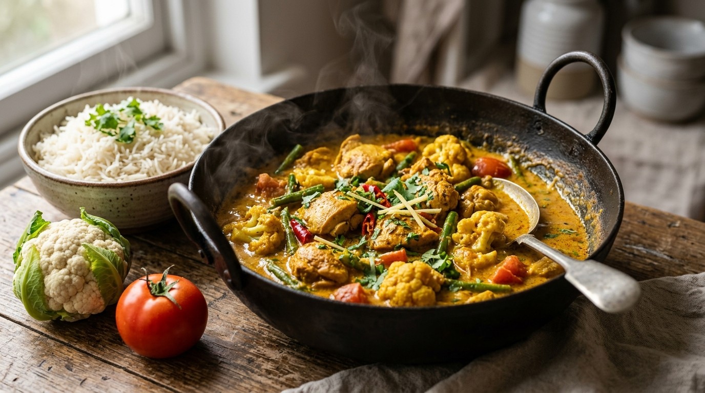 Currykip met Groente