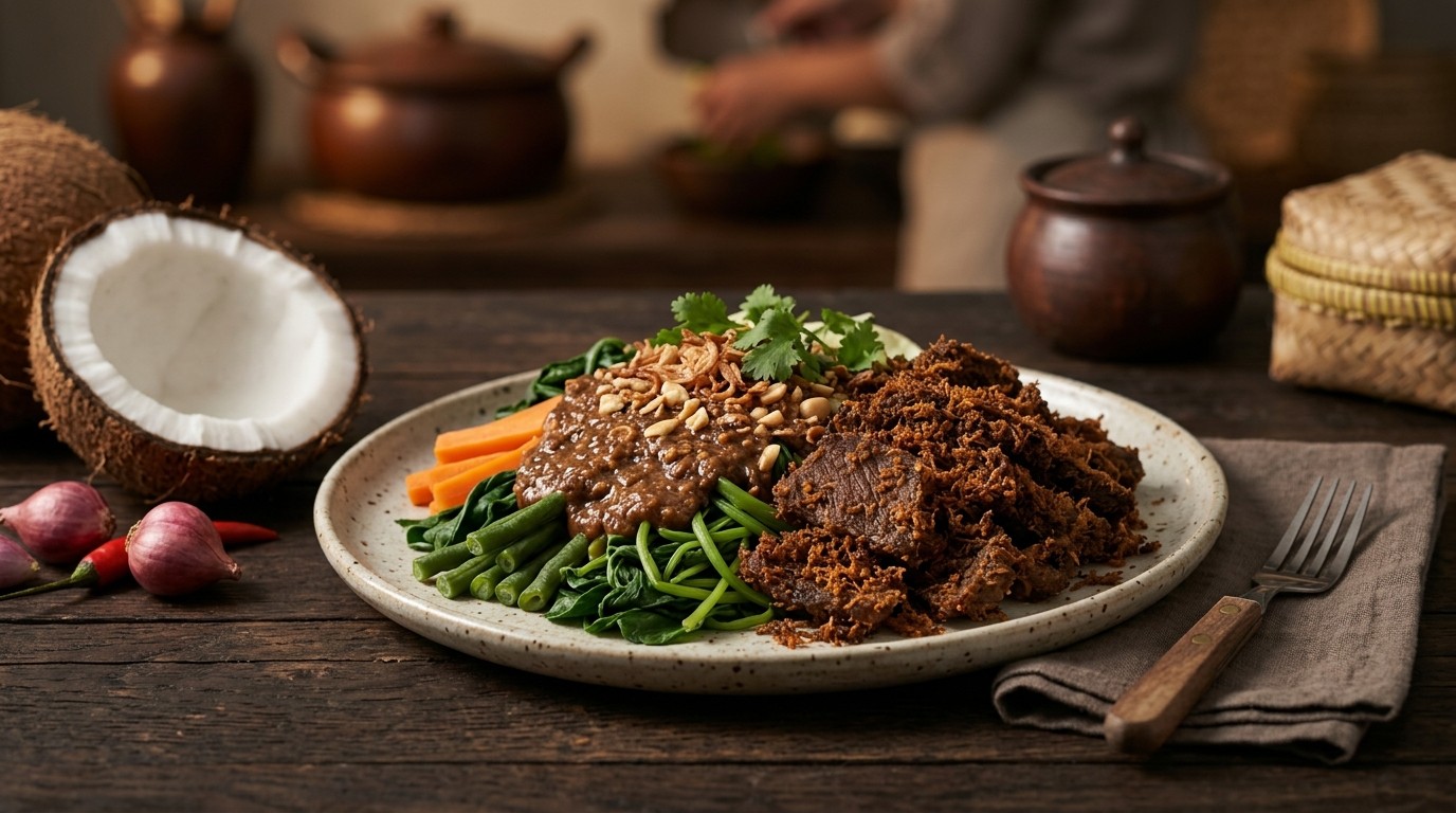 Daging Petjel (gebakken Runderlappen met Kokos)