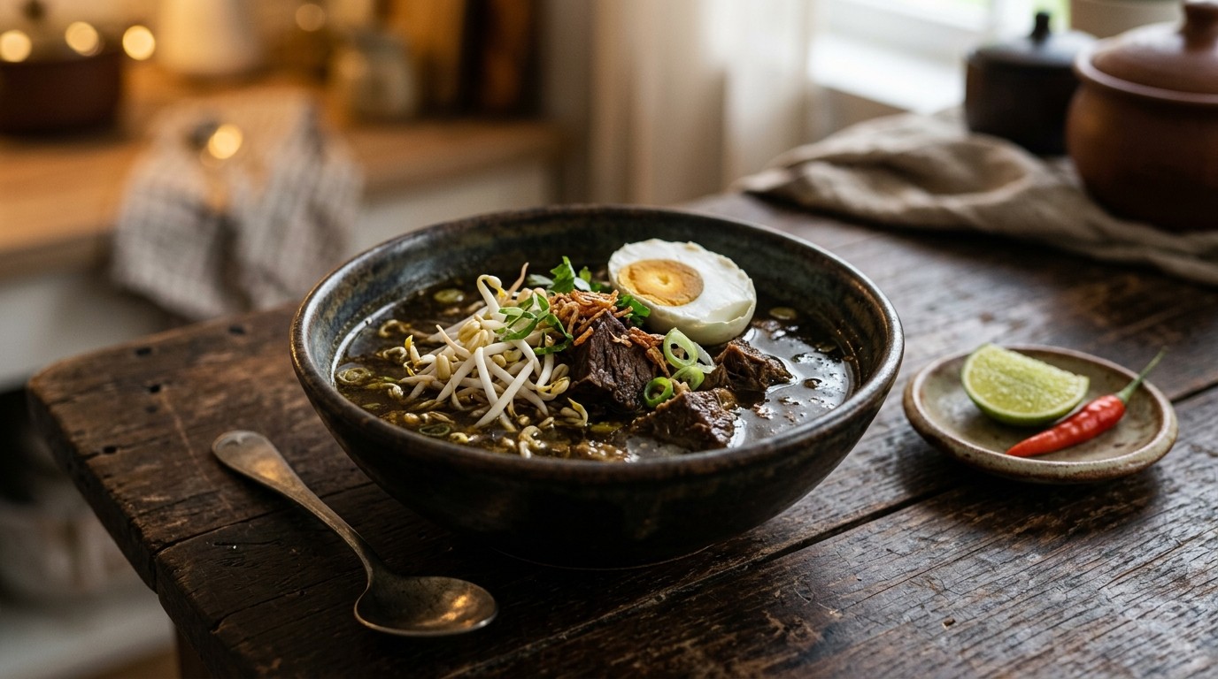 Daging Rawon (Gekruid Rundvlees met Keluwaknoten) recept Daging Rawon (Gekruid Rundvlees met Keluwaknoten) recept
