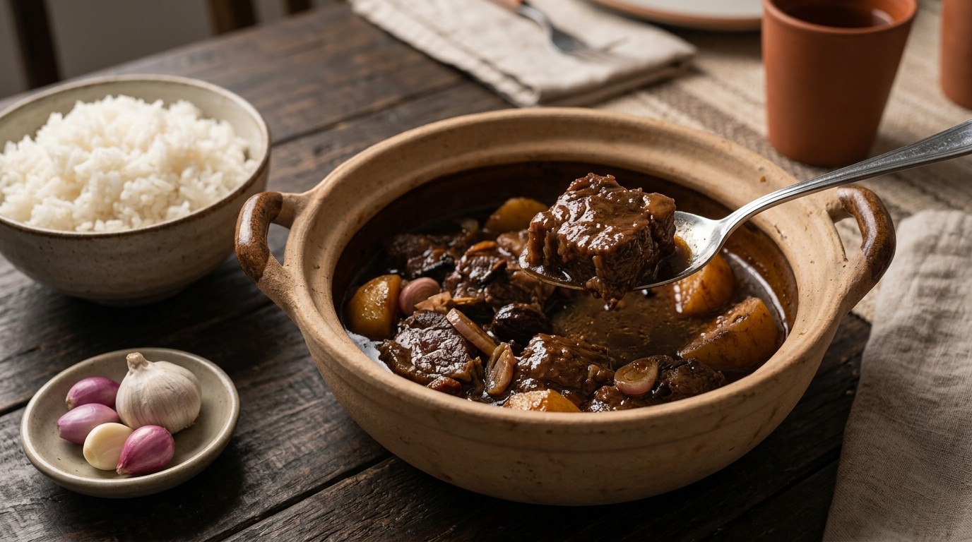 Daging Semur (zachtjes Gaar Gestoofd Licht Gekruid Rundvlees)