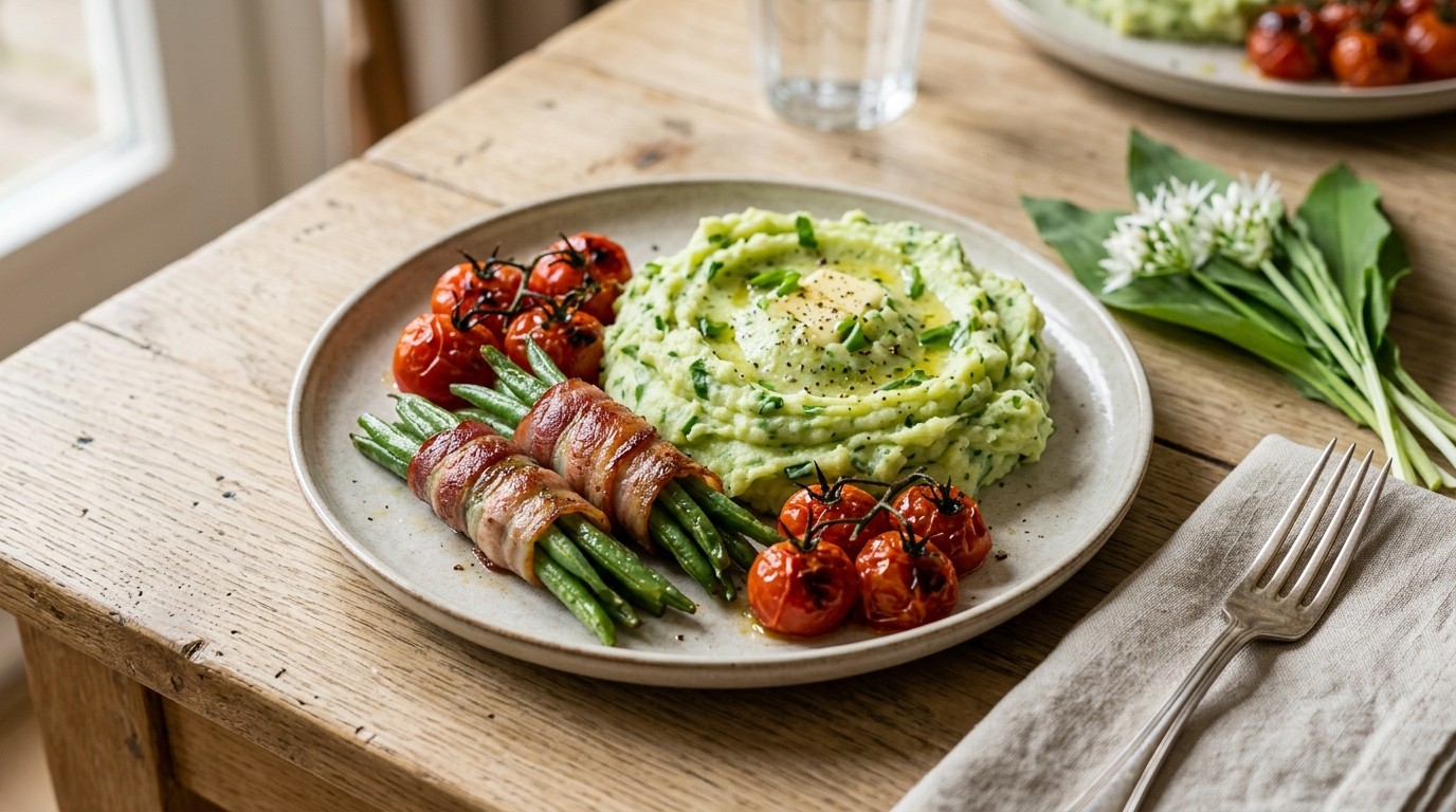 Daslookpuree met Baconboontjes