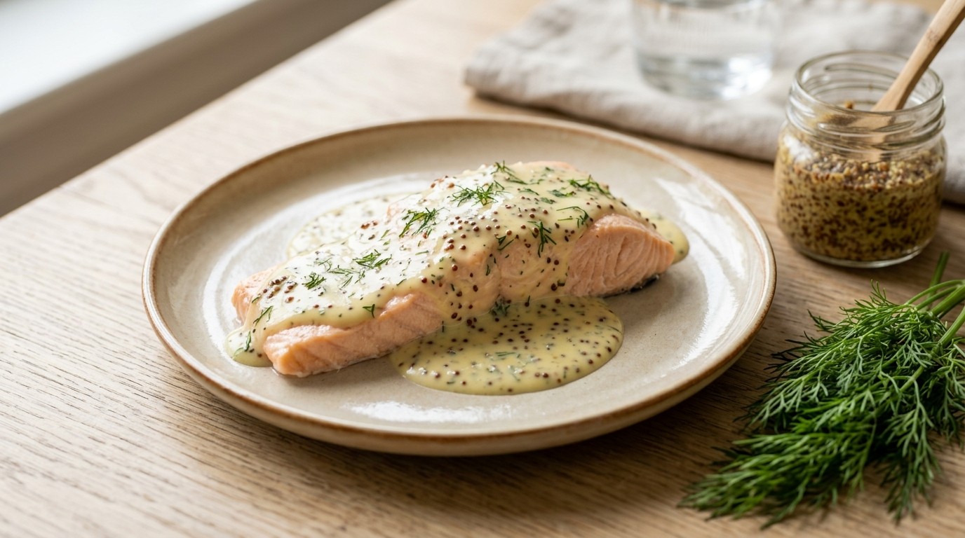 Dille-mosterdsaus met Witte Wijn