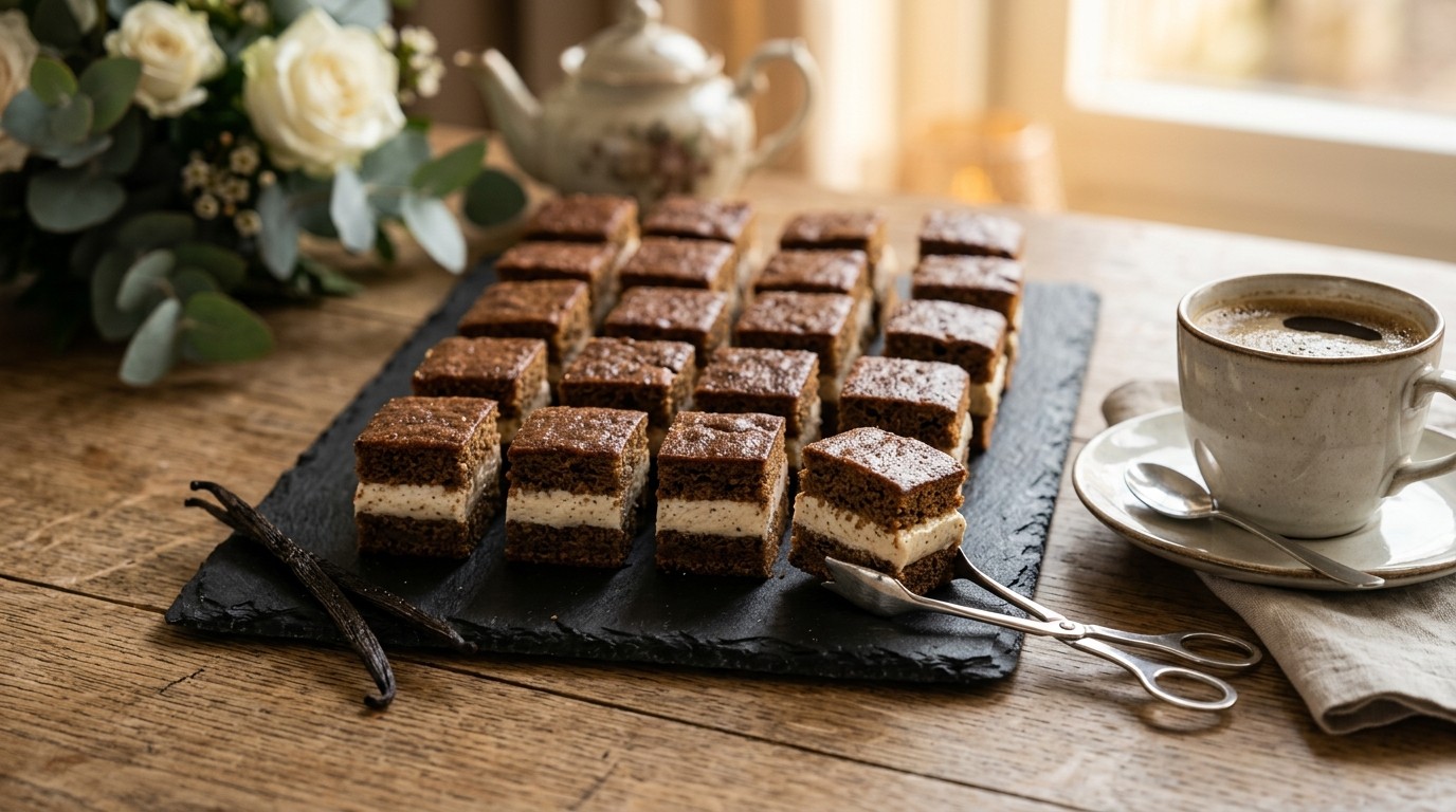 Dominosteentjes van Ontbijtkoek Voor High tea