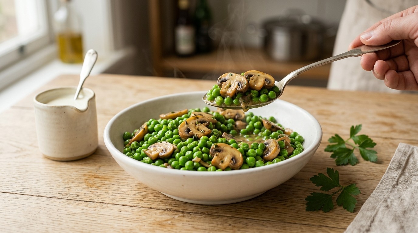 Doperwten met Champignons