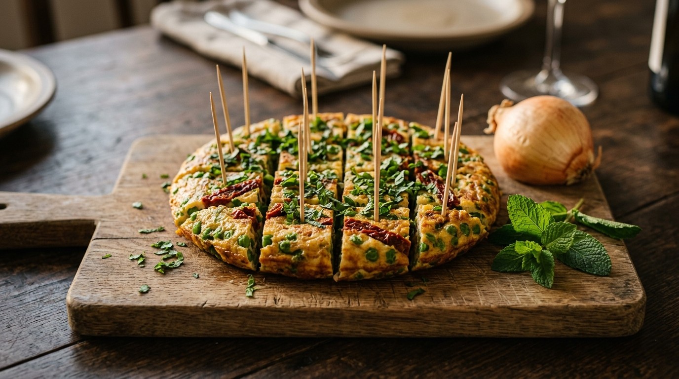 Doperwtentortilla met Zongedroogde Tomaat