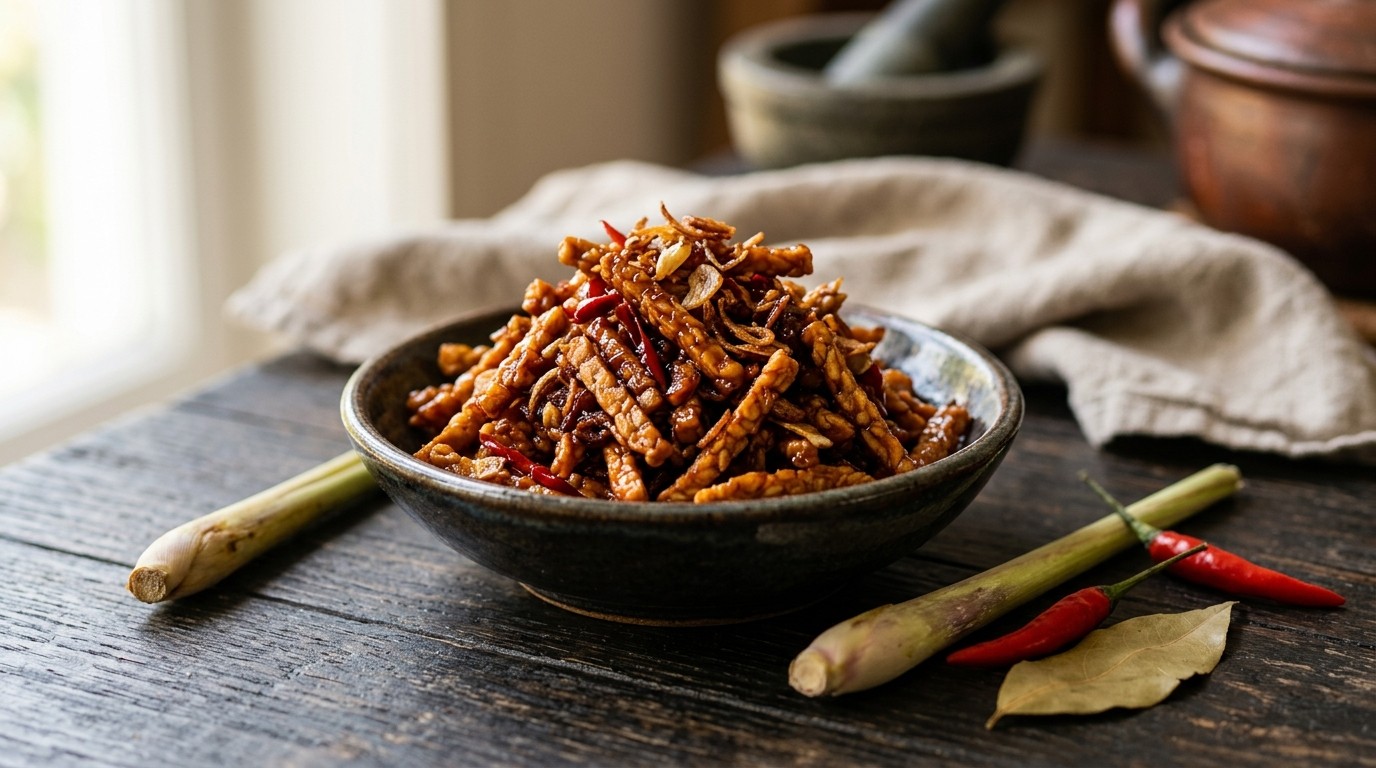 Droge Sambal Goreng Tempé recept Droge Sambal Goreng Tempé recept