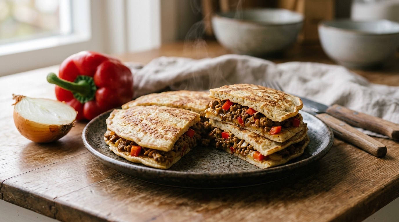 Dubbele Gehaktpannenkoeken