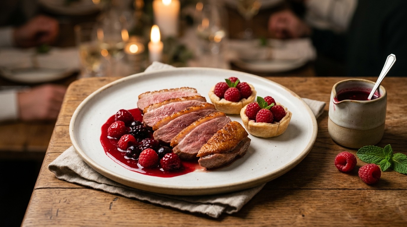 Eendenborst met Frambozen