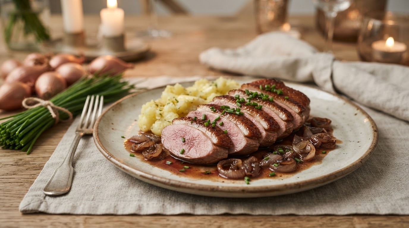 Eendenborst met Sjalotjes recept Eendenborst met Sjalotjes recept