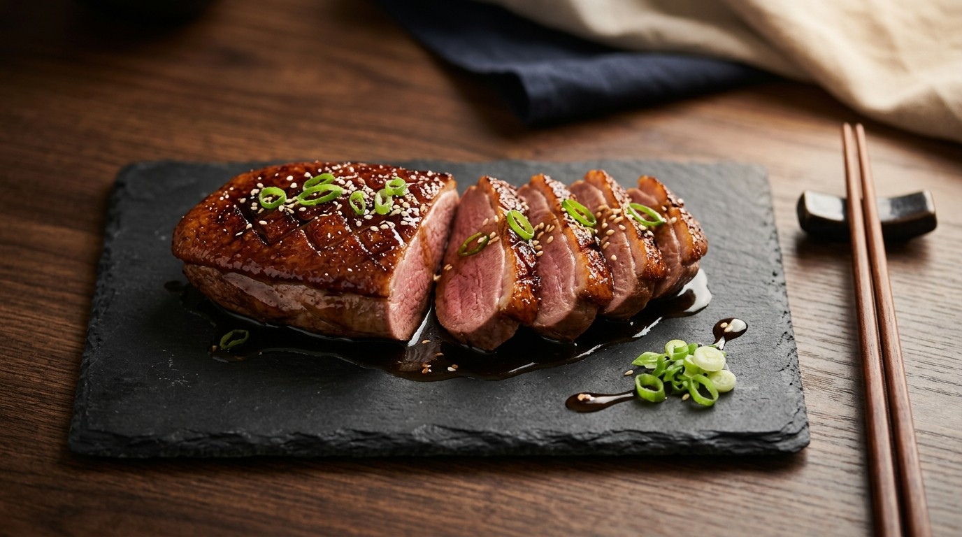 Eendenborstfilet in Teriyakisaus