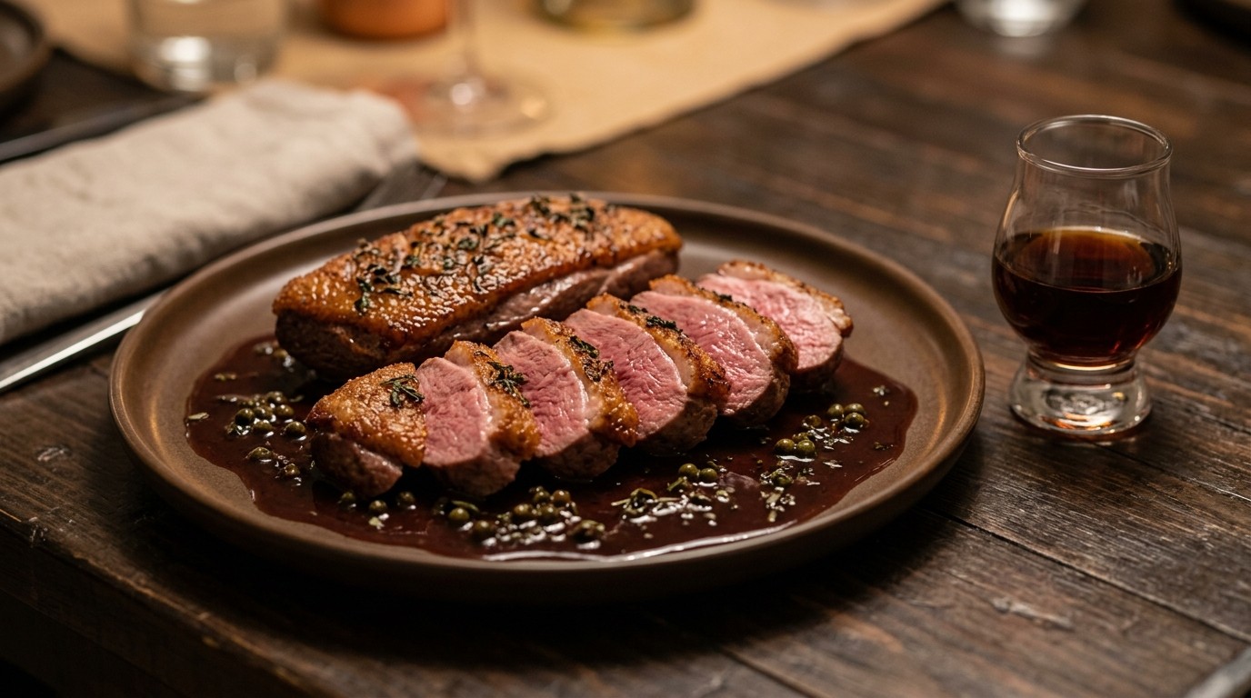 Eendenborstfilet met Rode Portsaus
