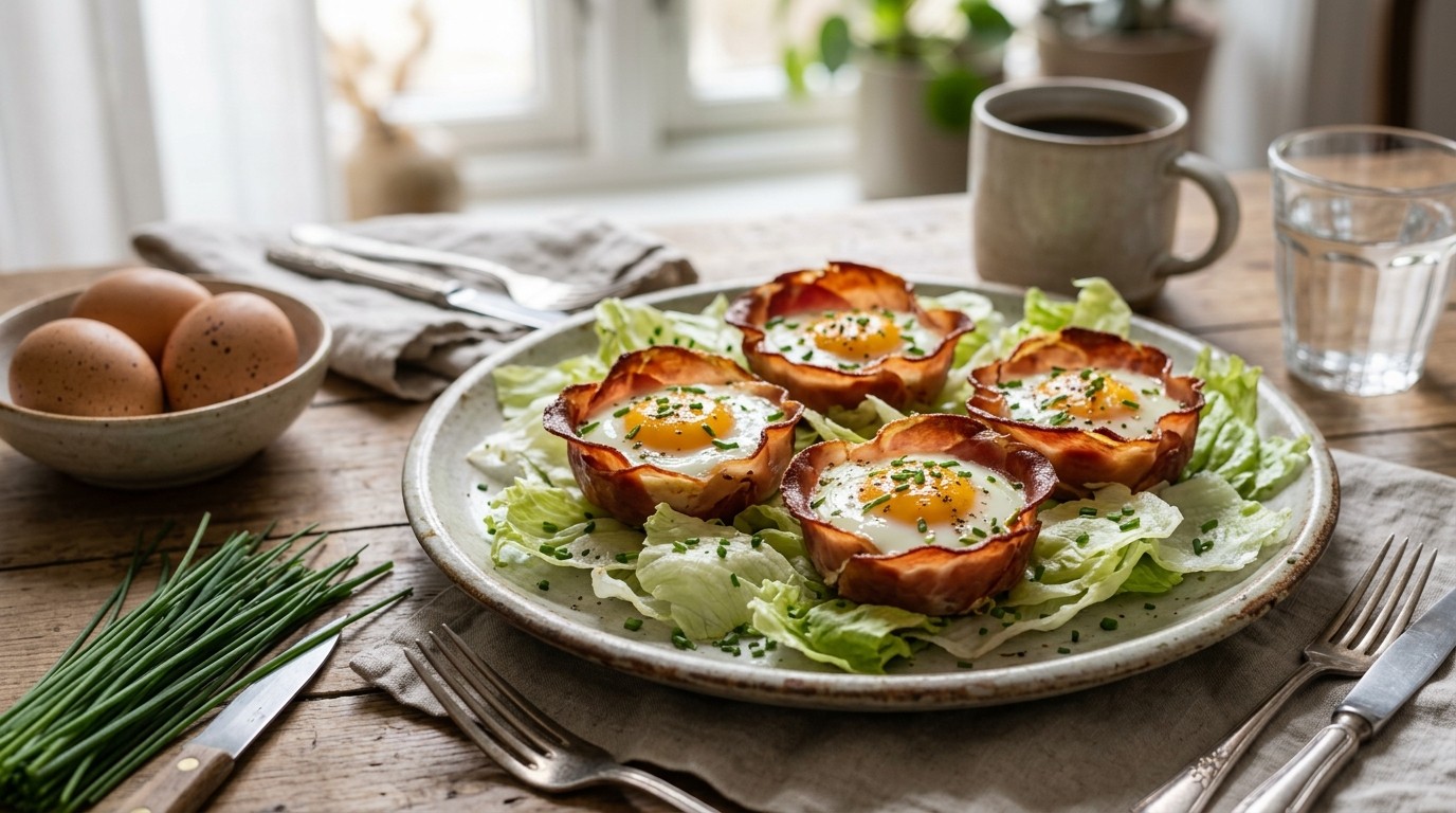 Eieren in Hamcupjes Voor Brunch