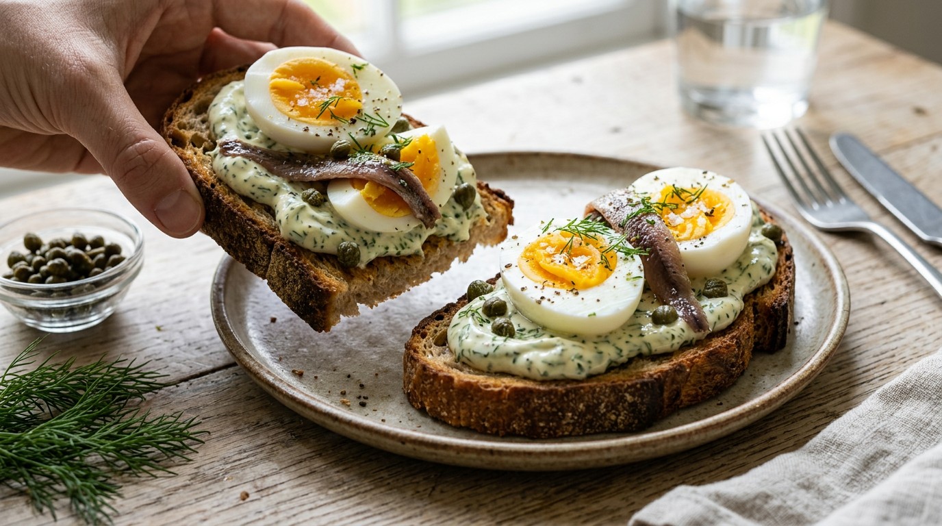 Eieren met Kruidenmayonaise op Toast recept Eieren met Kruidenmayonaise op Toast recept