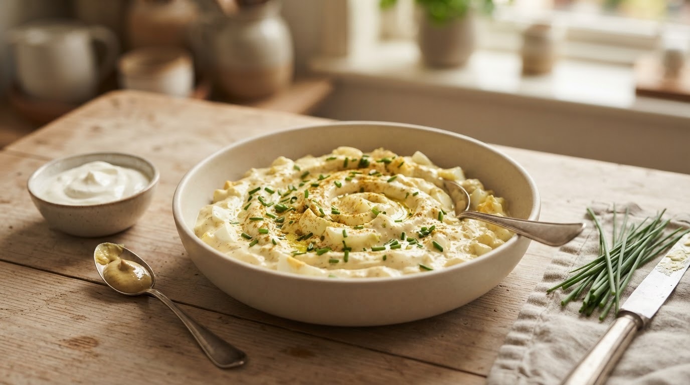 Eiersalade met Griekse Yoghurt