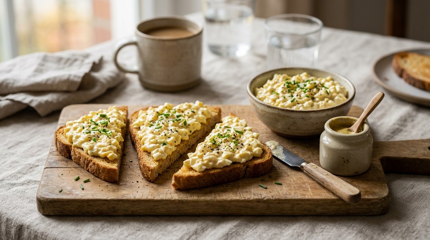 Eiersalade Voor op Toast