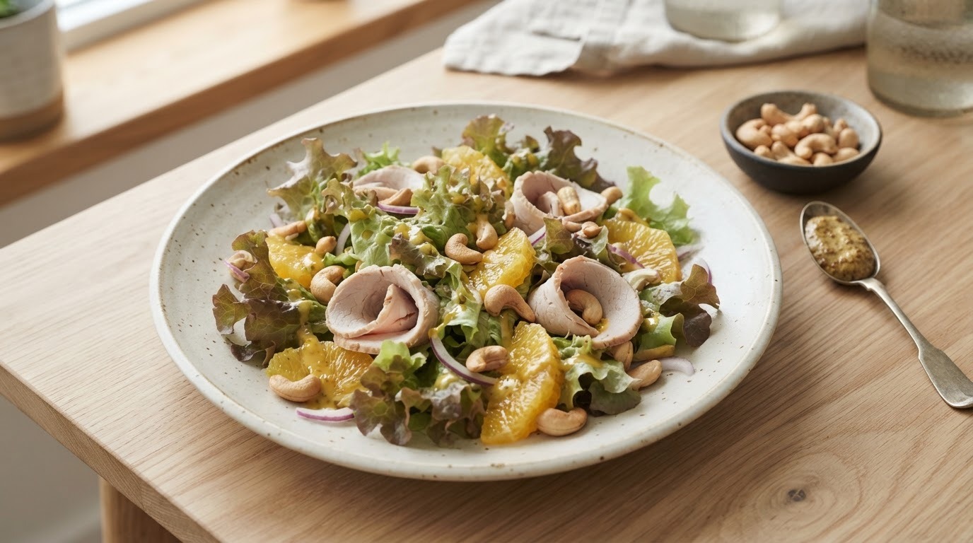 Eikenblad Salade met Sinaasappel en Fricandeau