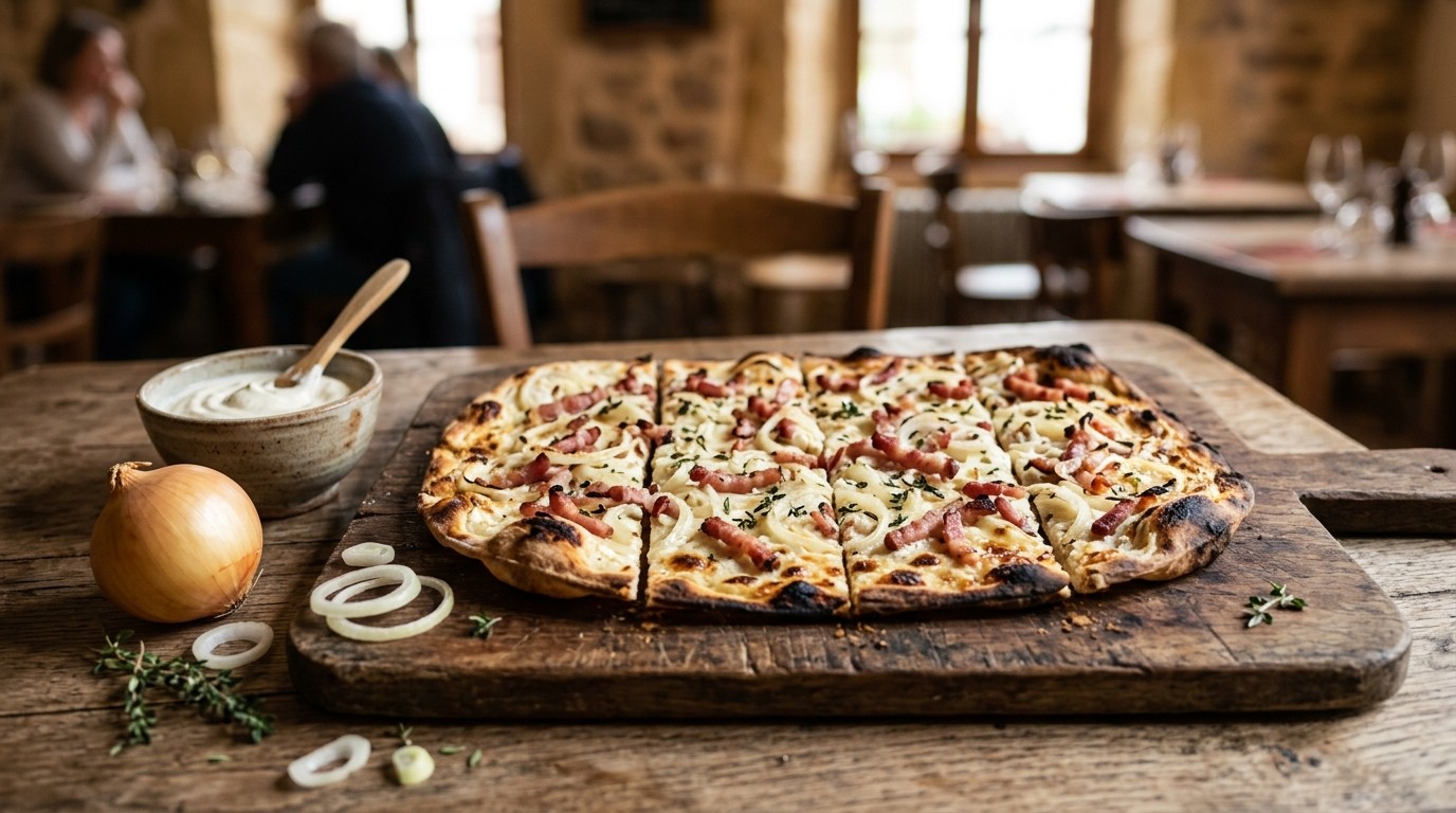 Elzasser Flammkuchen recept Elzasser Flammkuchen recept