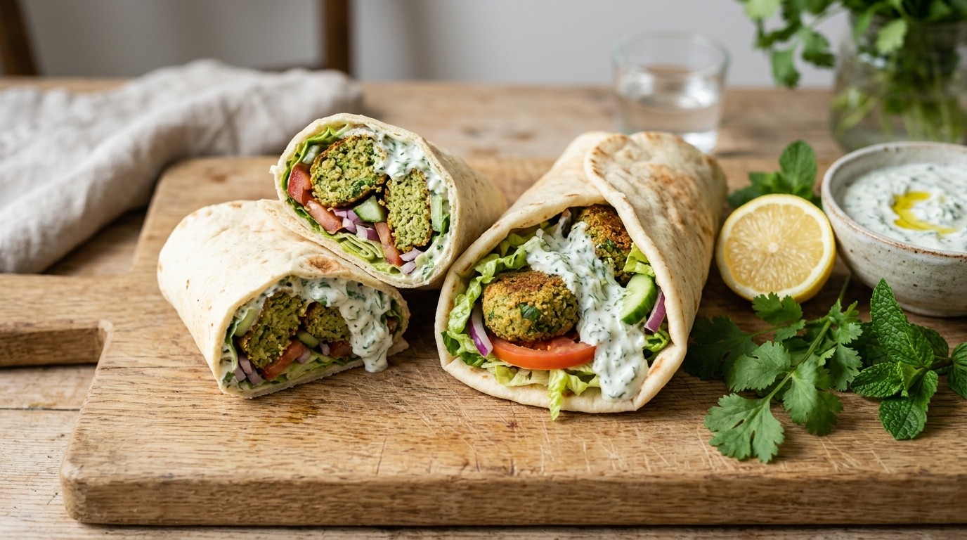 Falafel en Tzatziki Wraps