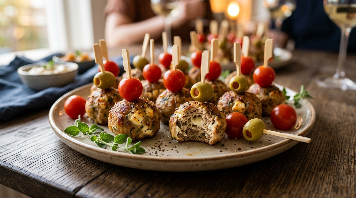 Feta- Gehaktballetjes Voor Buffet recept Feta- Gehaktballetjes Voor Buffet recept