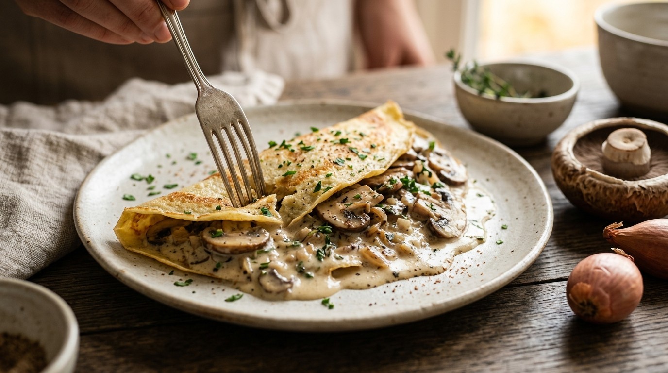Flensjes met Champignonragout recept Flensjes met Champignonragout recept