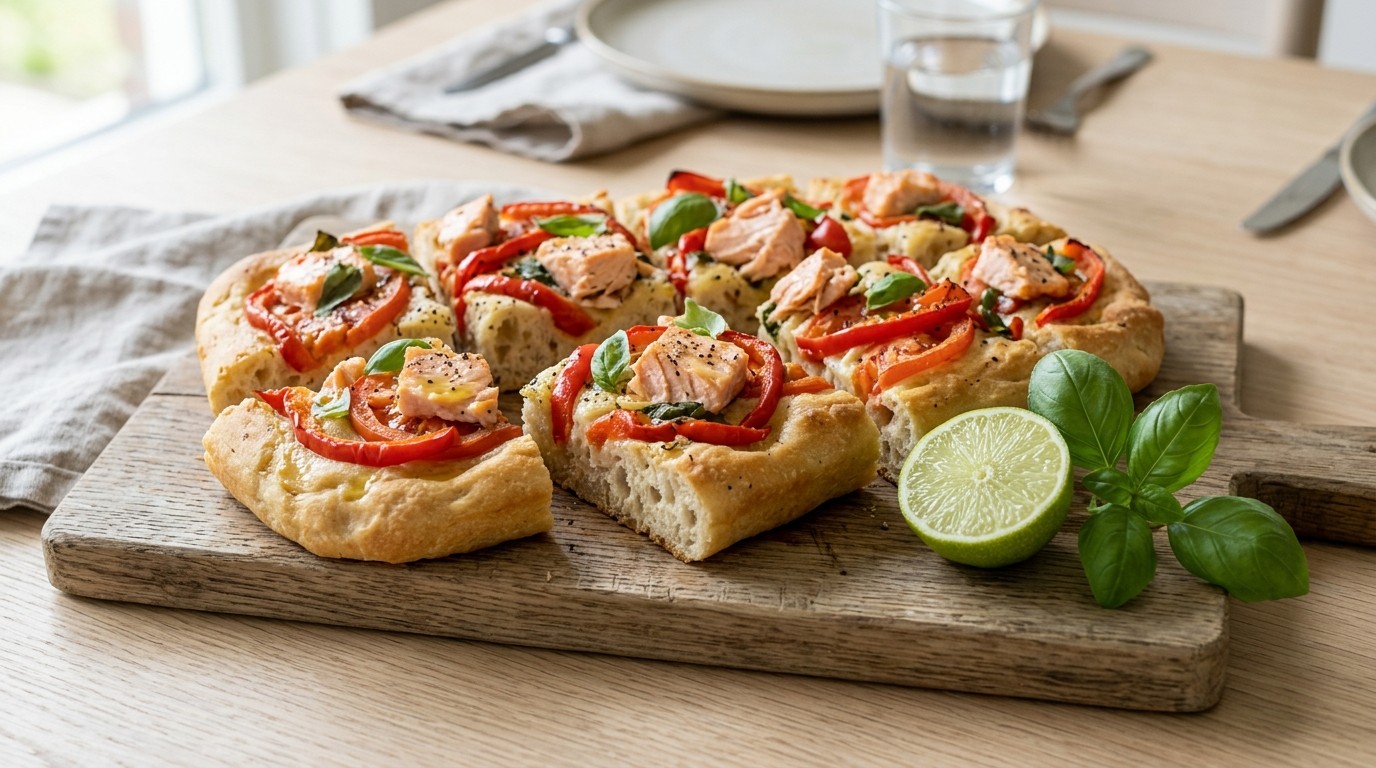 Foccacia-pizza recept Foccacia-pizza recept