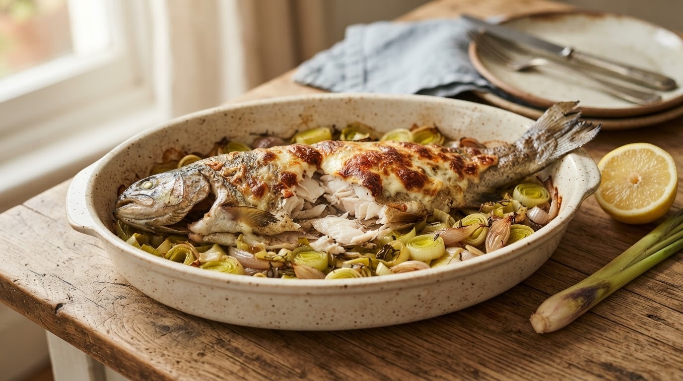 Forel met Prei recept Forel met Prei recept