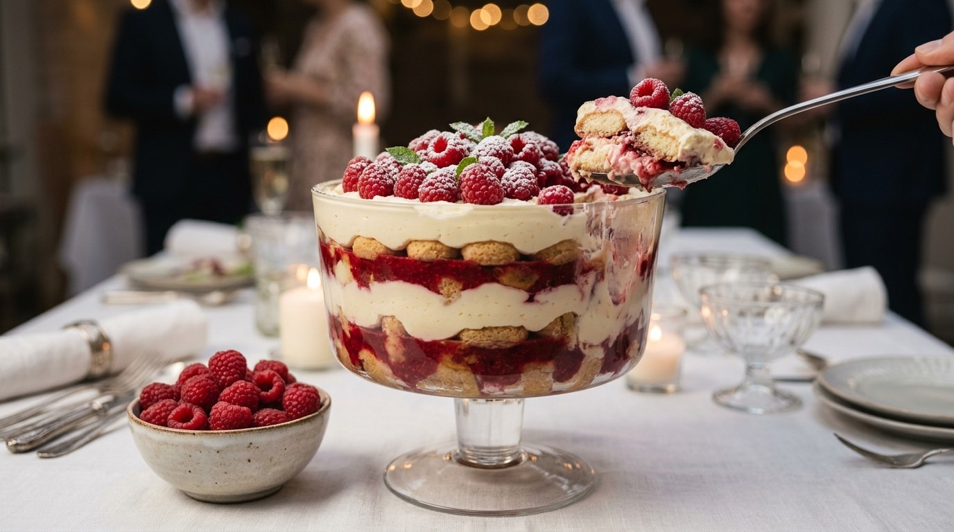 Frambozen- Mascarpone Triffle Voor Buffet