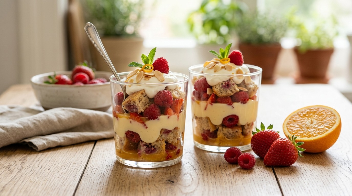 Frambozen-muffintrifles